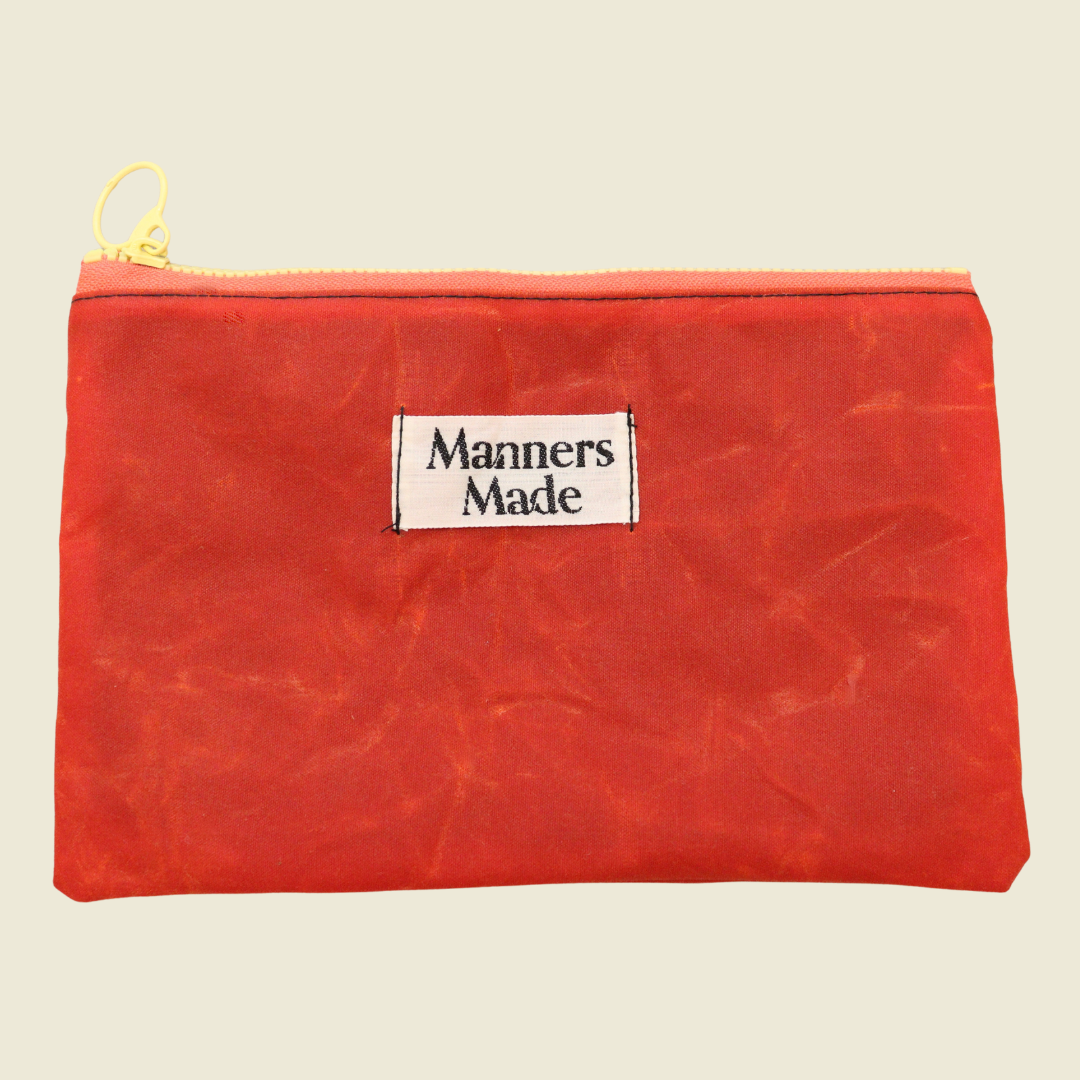 Rectangle Pouch - Red Waxed Canvas