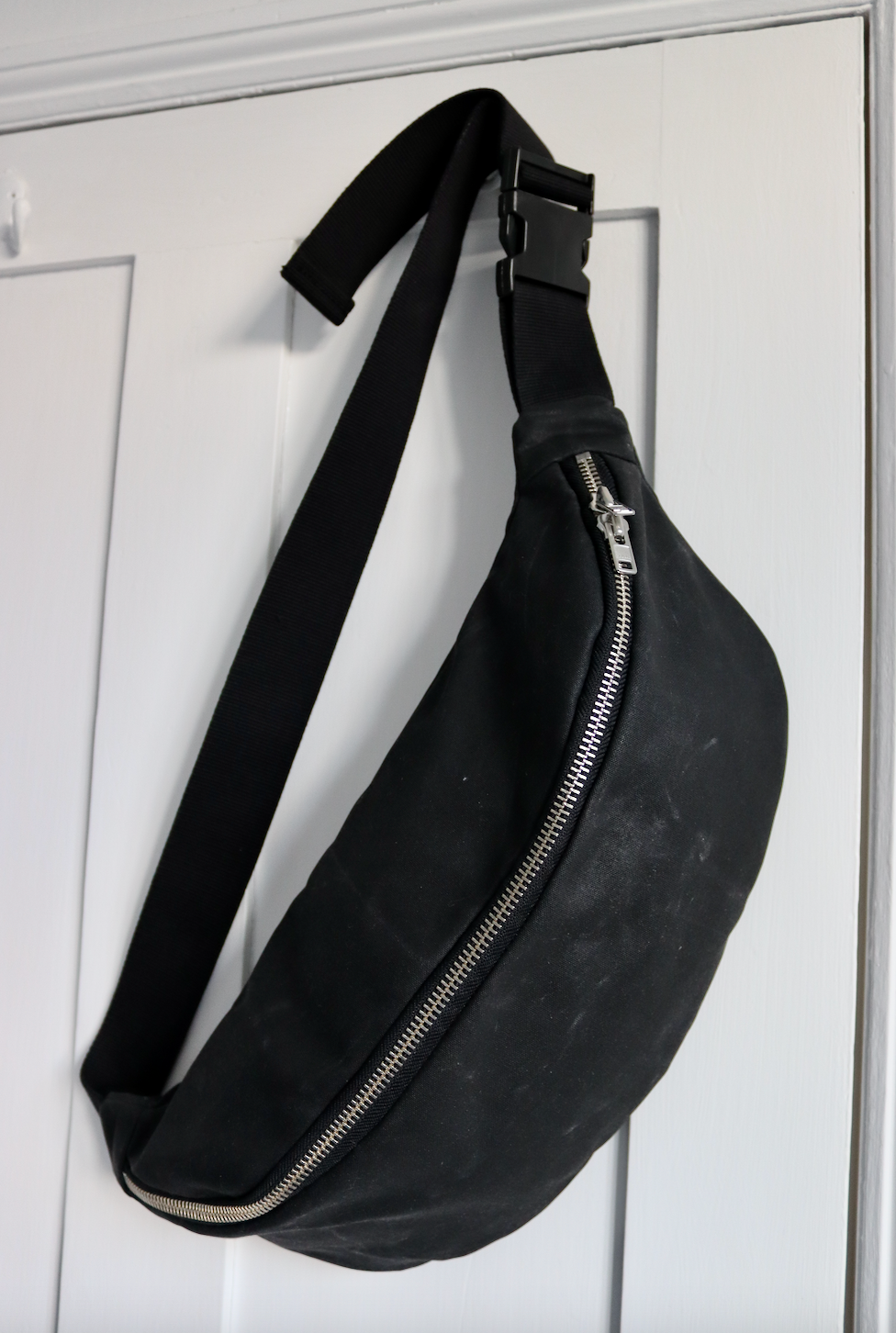 #2 Black Waxed Canvas - Classic Crossbody Bag