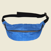 Electric Blue Waxed Canvas - Classic Crossbody Bag
