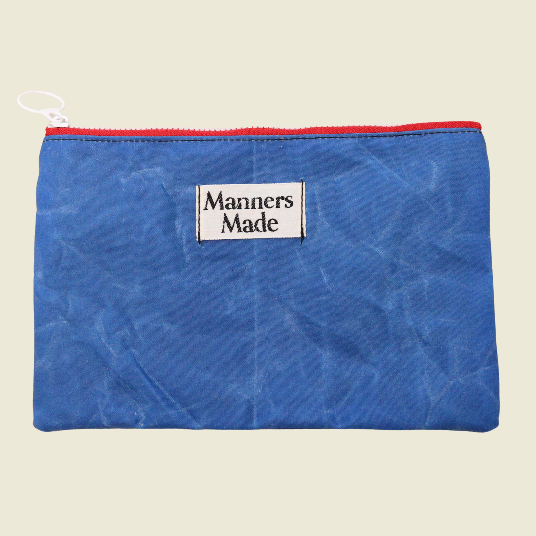 Rectangle Pouch - Blue Waxed Canvas