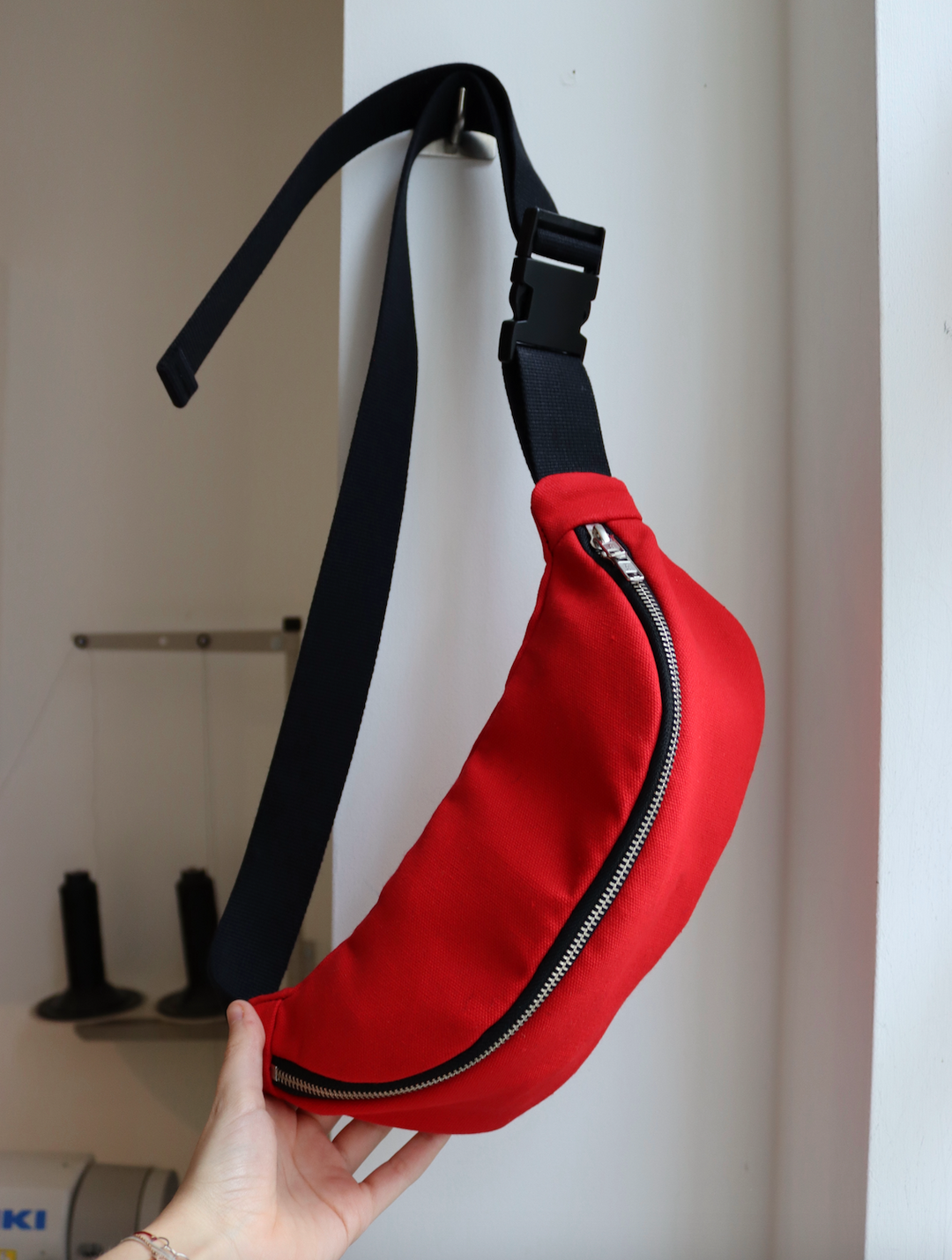 Red Canvas - Mini Crossbody Bag